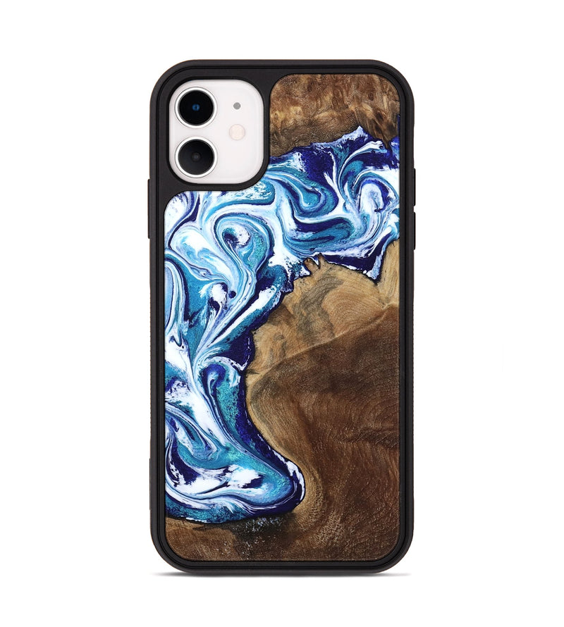 iPhone 11 Wood Phone Case - Rob (Blue, 801992)