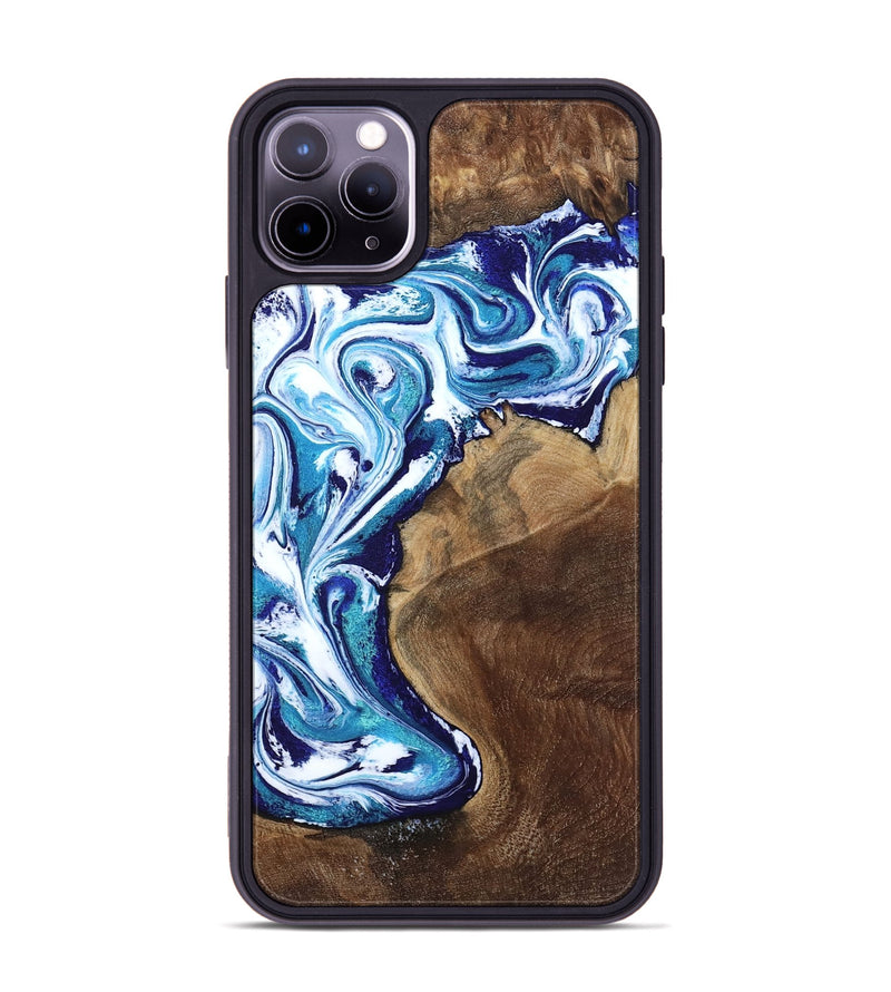 iPhone 11 Pro Max Wood Phone Case - Rob (Blue, 801992)