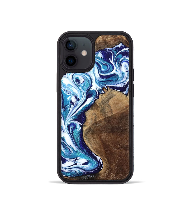 iPhone 12 mini Wood Phone Case - Rob (Blue, 801992)