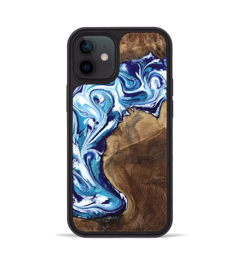 iPhone 12 Wood Phone Case - Rob (Blue, 801992)
