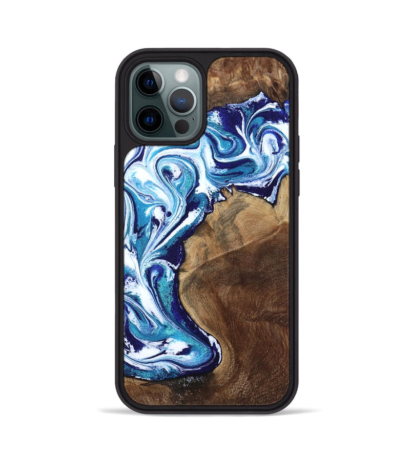 iPhone 12 Pro Wood Phone Case - Rob (Blue, 801992)