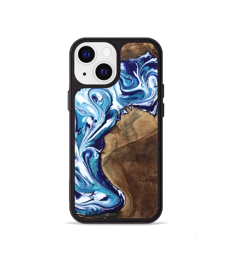 iPhone 13 mini Wood Phone Case - Rob (Blue, 801992)