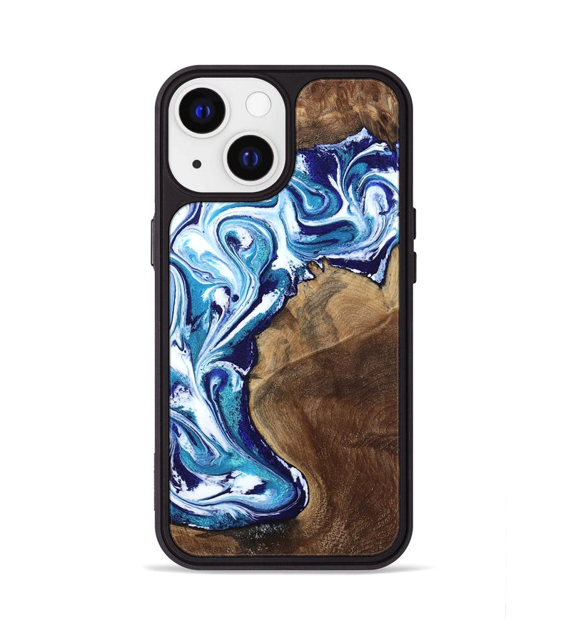 iPhone 13 Wood Phone Case - Rob (Blue, 801992)