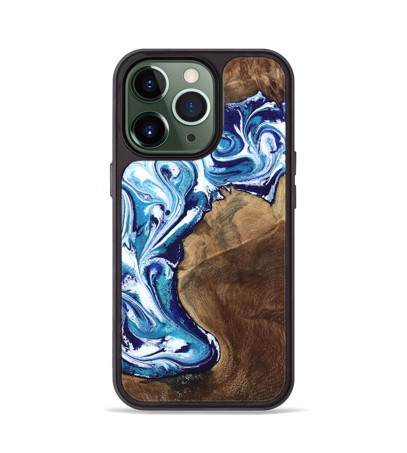 iPhone 13 Pro Wood Phone Case - Rob (Blue, 801992)