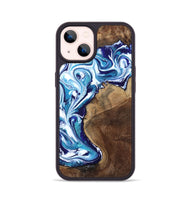 iPhone 14 Wood Phone Case - Rob (Blue, 801992)