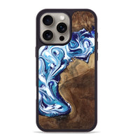 iPhone 16 Pro Max Wood Phone Case - Rob (Blue, 801992)