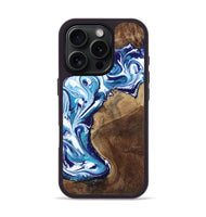 iPhone 16 Pro Wood Phone Case - Rob (Blue, 801992)