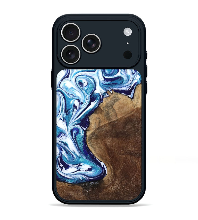 iPhone 17 Pro Max Wood Phone Case - Rob (Blue, 801992)