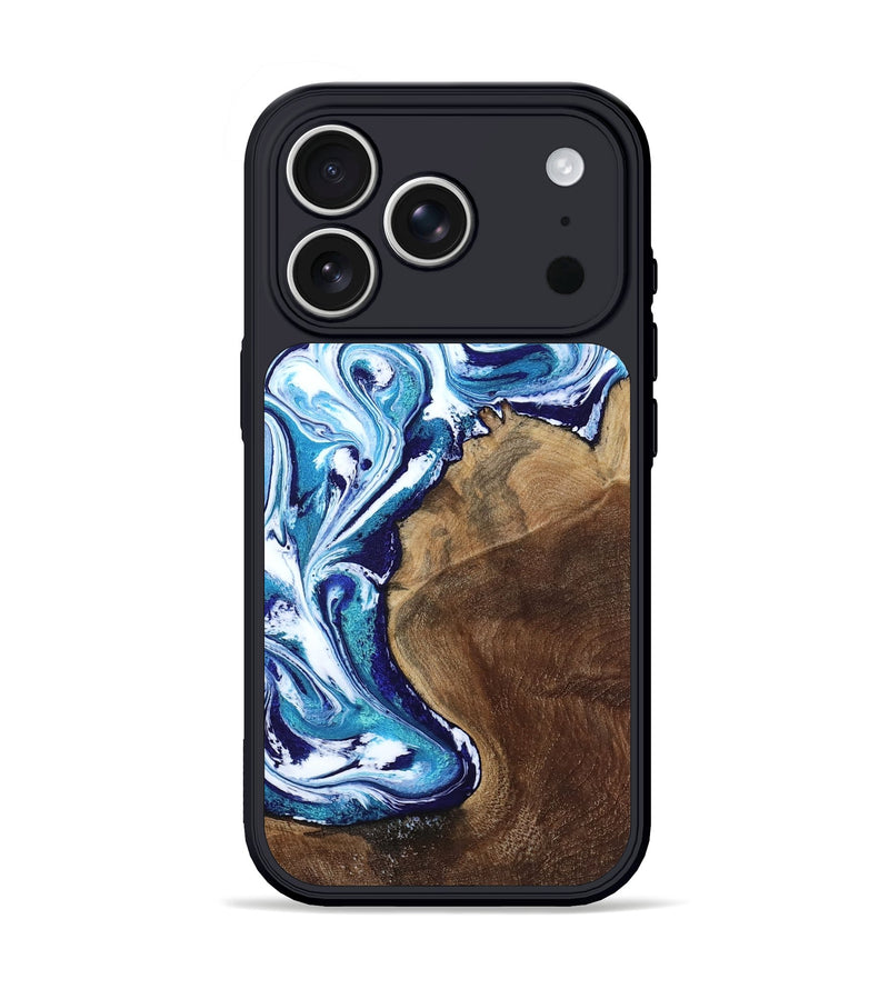 iPhone 17 Pro Wood Phone Case - Rob (Blue, 801992)