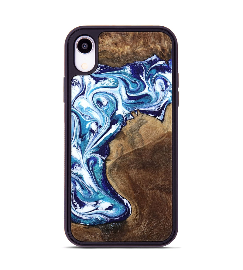 iPhone Xr Wood Phone Case - Rob (Blue, 801992)