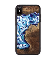 iPhone Xs Max Wood Phone Case - Rob (Blue, 801992)