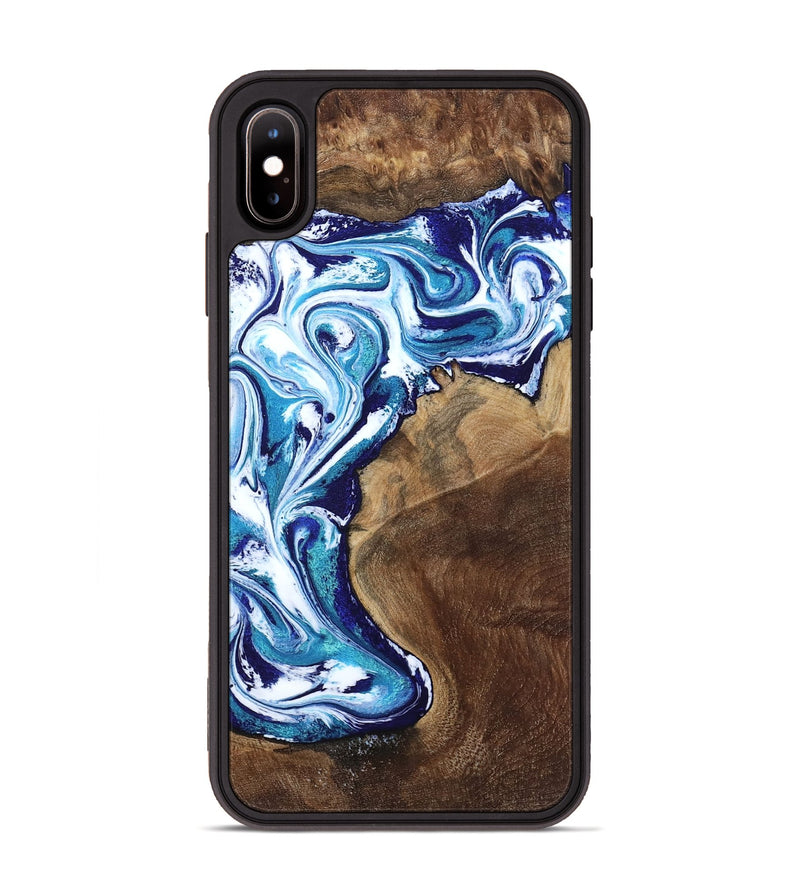 iPhone Xs Max Wood Phone Case - Rob (Blue, 801992)
