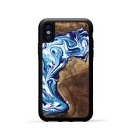 iPhone Xs Wood Phone Case - Rob (Blue, 801992)