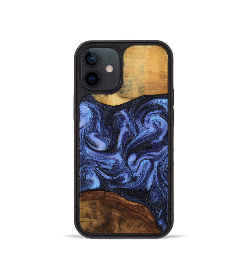 iPhone 12 mini Wood Phone Case - Marvel (Blue, 801993)