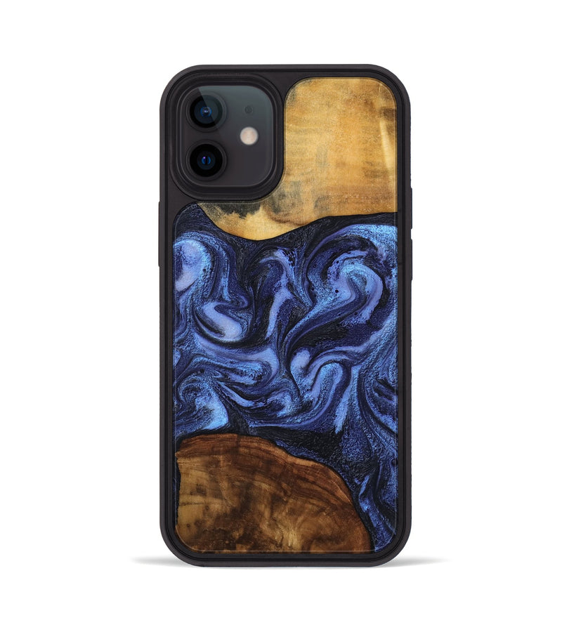 iPhone 12 Wood Phone Case - Marvel (Blue, 801993)