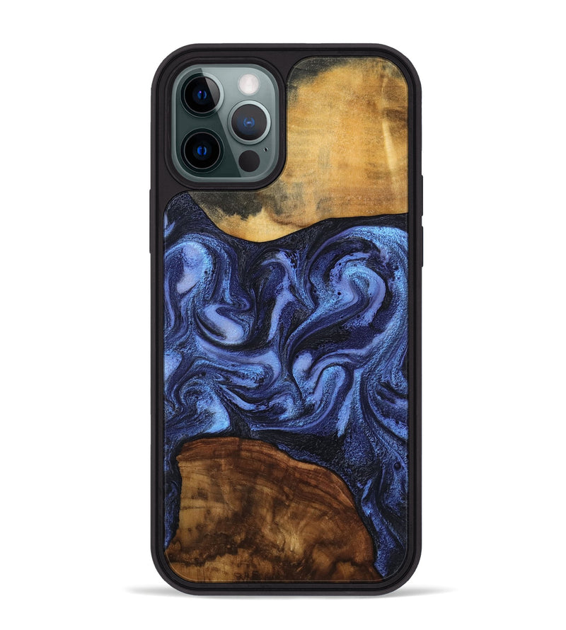 iPhone 12 Pro Max Wood Phone Case - Marvel (Blue, 801993)