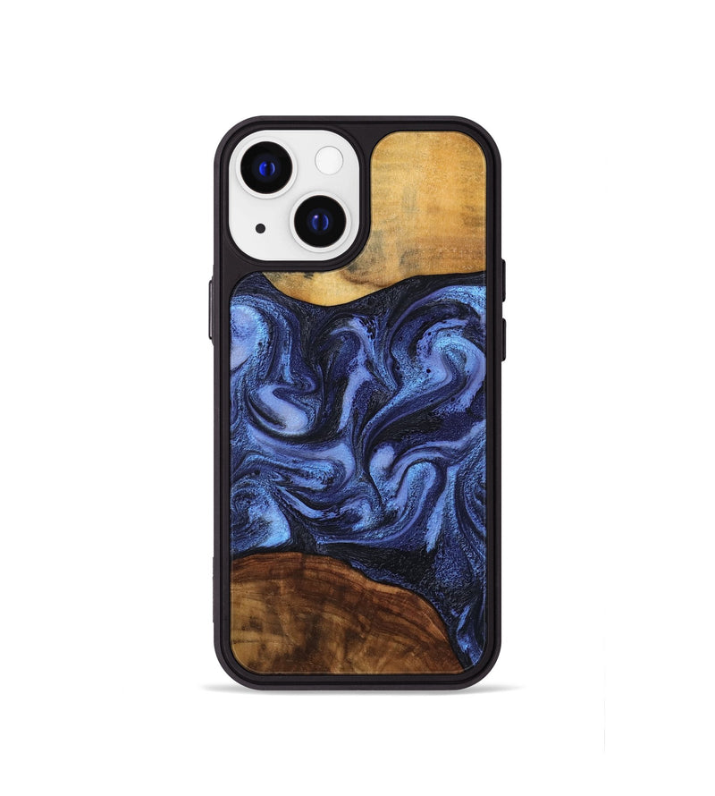 iPhone 13 mini Wood Phone Case - Marvel (Blue, 801993)
