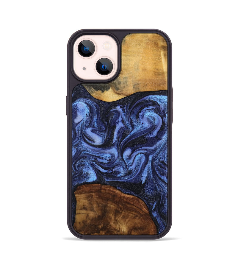 iPhone 14 Wood Phone Case - Marvel (Blue, 801993)