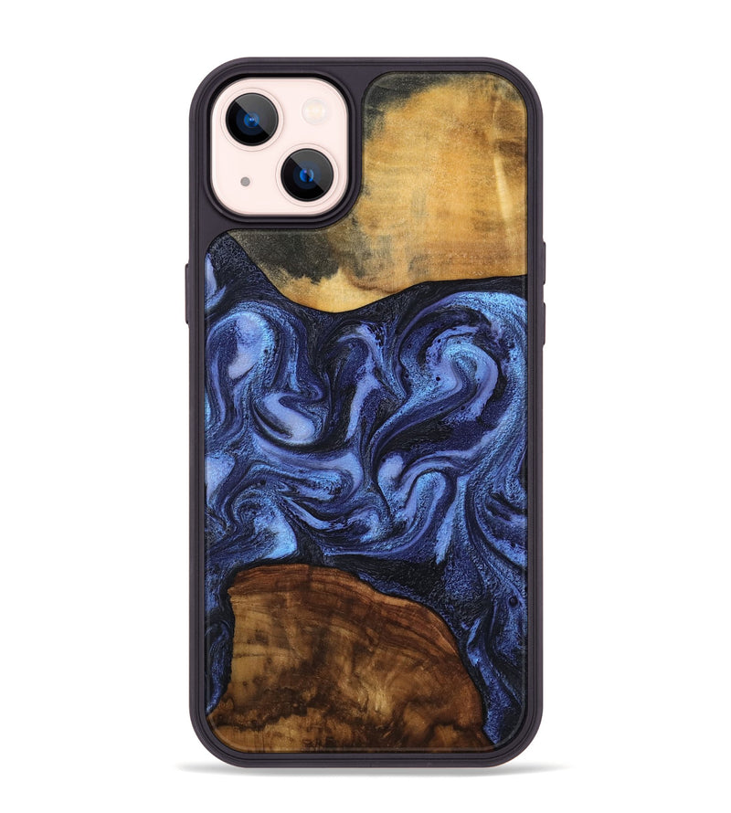iPhone 14 Plus Wood Phone Case - Marvel (Blue, 801993)