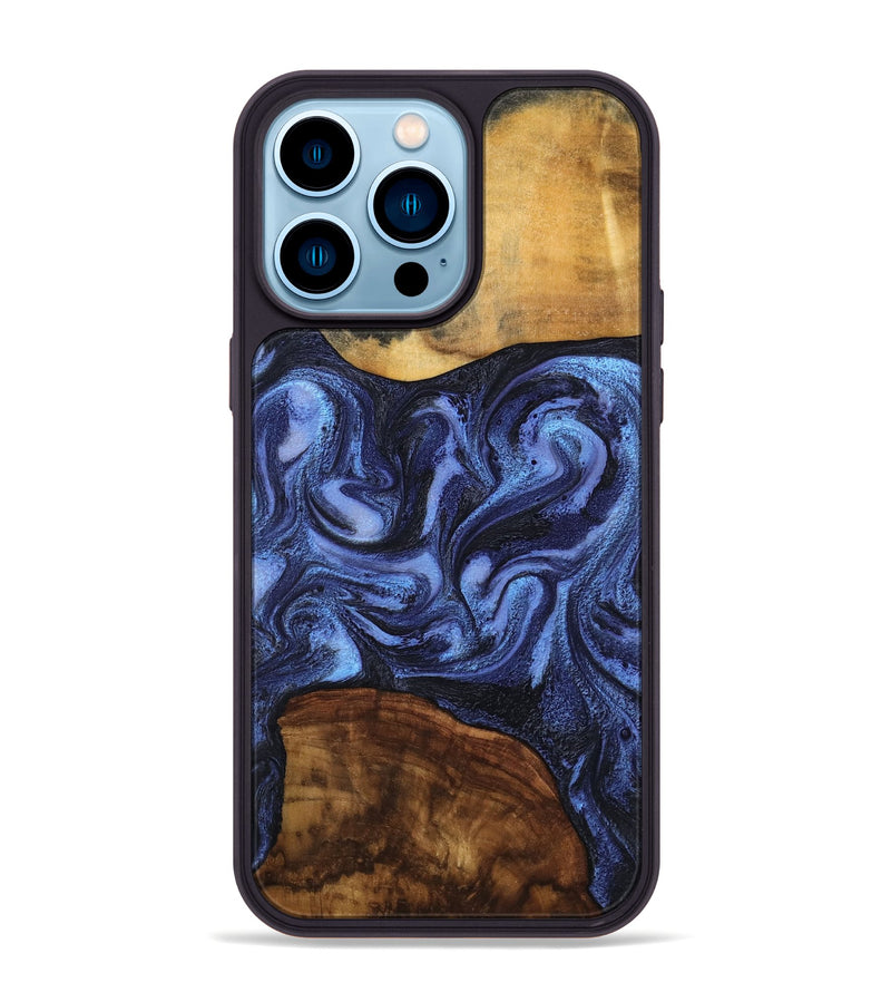 iPhone 14 Pro Max Wood Phone Case - Marvel (Blue, 801993)