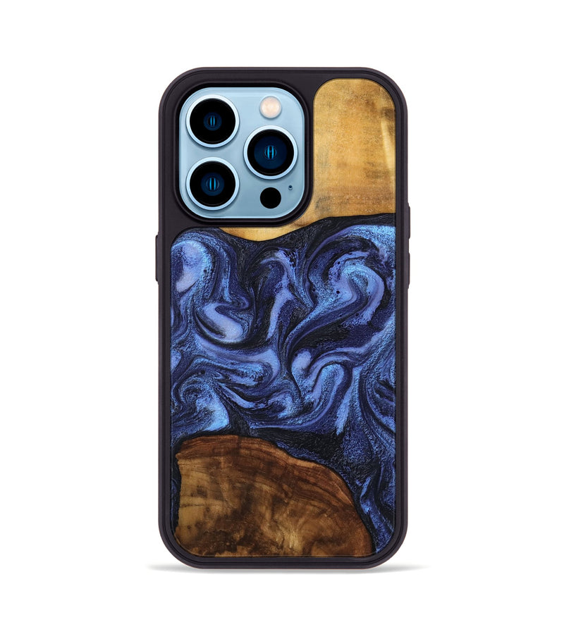 iPhone 14 Pro Wood Phone Case - Marvel (Blue, 801993)