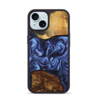 iPhone 15 Wood Phone Case - Marvel (Blue, 801993)