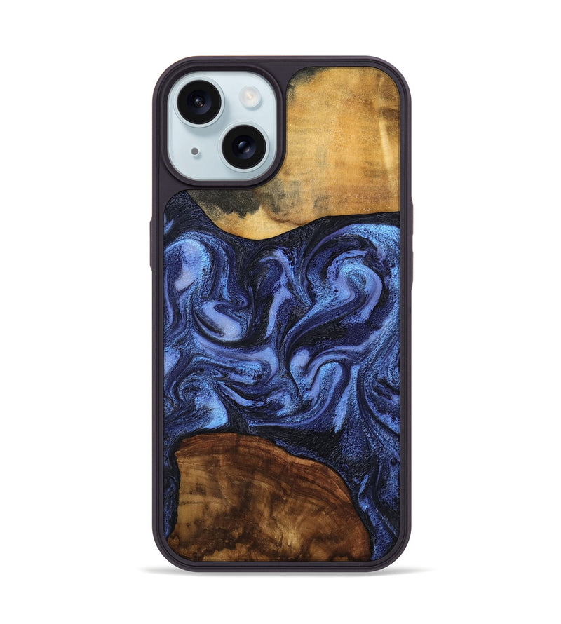 iPhone 15 Wood Phone Case - Marvel (Blue, 801993)