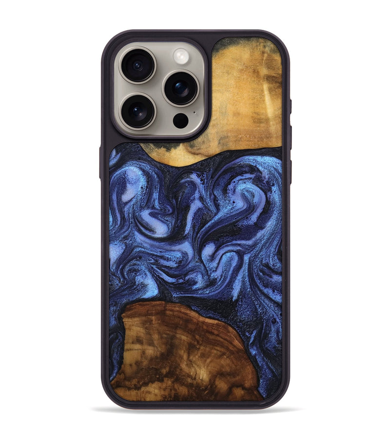 iPhone 15 Pro Max Wood Phone Case - Marvel (Blue, 801993)