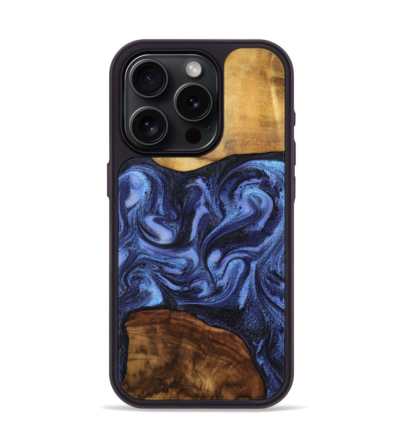 iPhone 15 Pro Wood Phone Case - Marvel (Blue, 801993)
