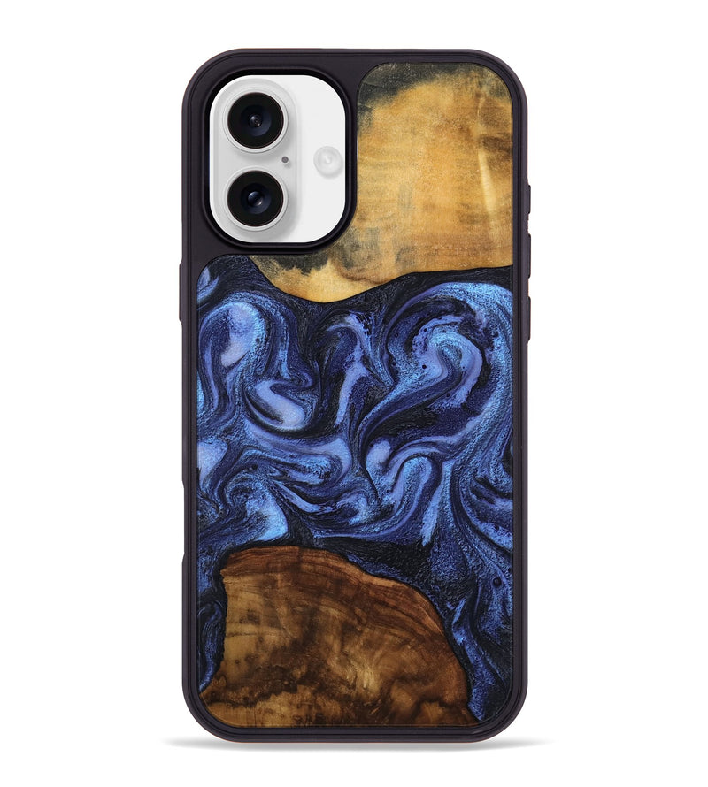 iPhone 16 Plus Wood Phone Case - Marvel (Blue, 801993)