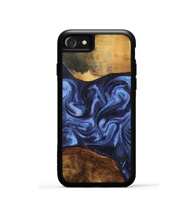 iPhone SE Wood Phone Case - Marvel (Blue, 801993)