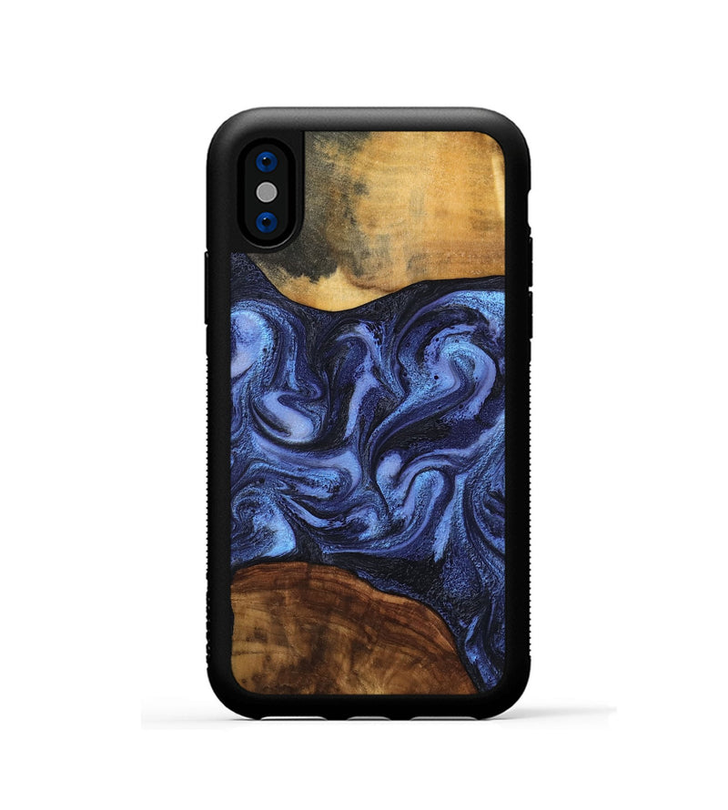 iPhone Xs Wood Phone Case - Marvel (Blue, 801993)