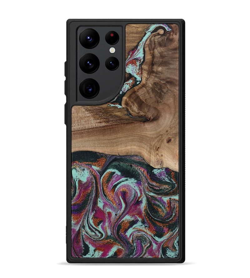 Galaxy S22 Ultra Wood Phone Case - Giana (Green, 801994)