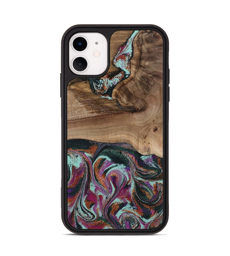 iPhone 11 Wood Phone Case - Giana (Green, 801994)