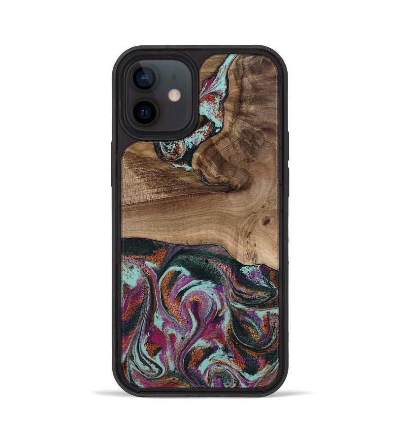 iPhone 12 Wood Phone Case - Giana (Green, 801994)
