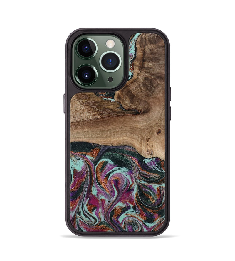 iPhone 13 Pro Wood Phone Case - Giana (Green, 801994)