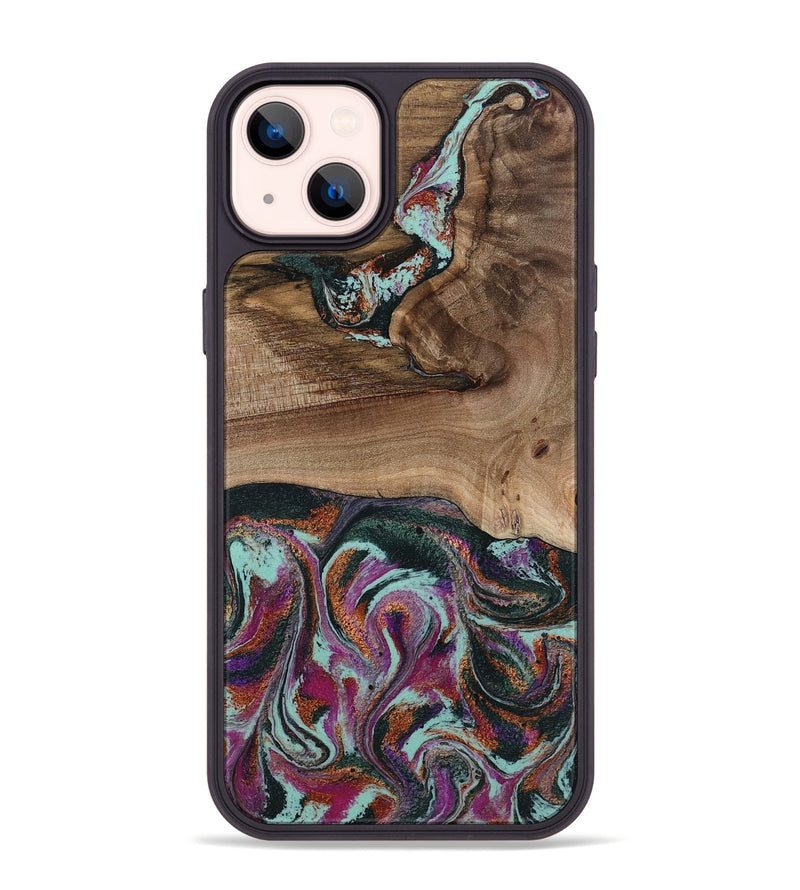 iPhone 14 Plus Wood Phone Case - Giana (Green, 801994)