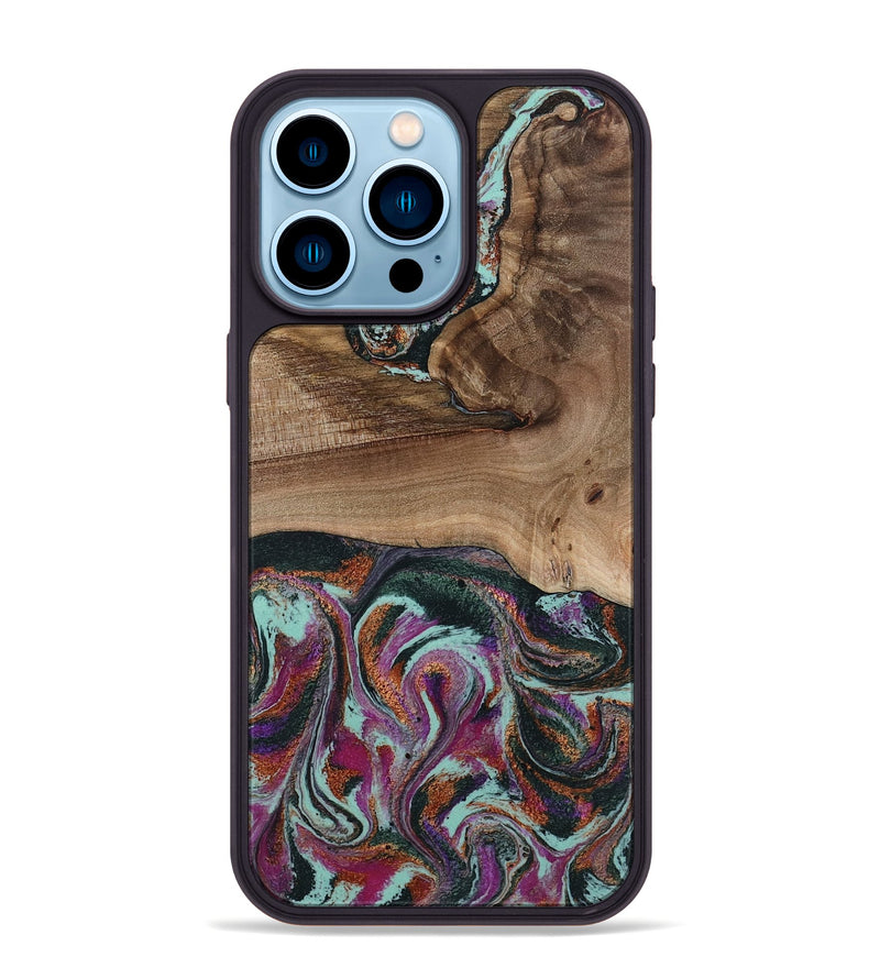 iPhone 14 Pro Max Wood Phone Case - Giana (Green, 801994)