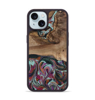 iPhone 15 Wood Phone Case - Giana (Green, 801994)