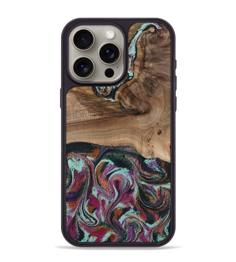 iPhone 15 Pro Max Wood Phone Case - Giana (Green, 801994)