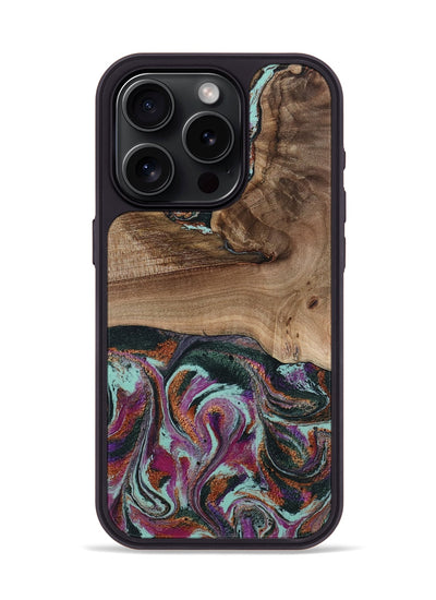 iPhone 15 Pro Wood Phone Case - Giana (Green, 801994)