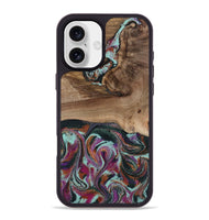 iPhone 16 Plus Wood Phone Case - Giana (Green, 801994)
