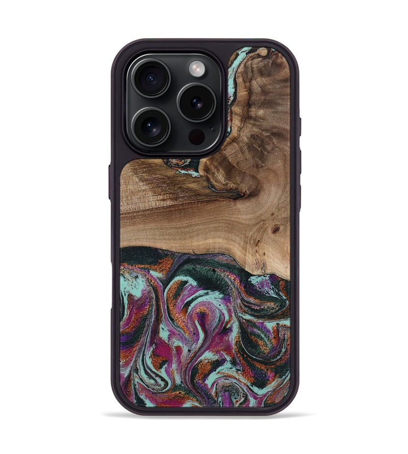 iPhone 16 Pro Wood Phone Case - Giana (Green, 801994)