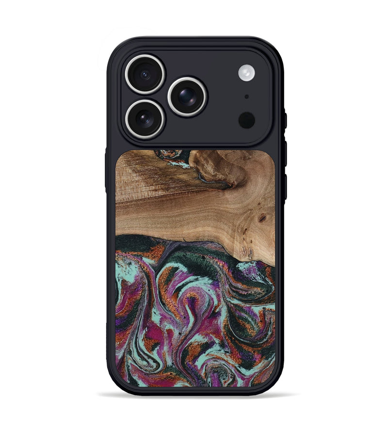 iPhone 17 Pro Wood Phone Case - Giana (Green, 801994)