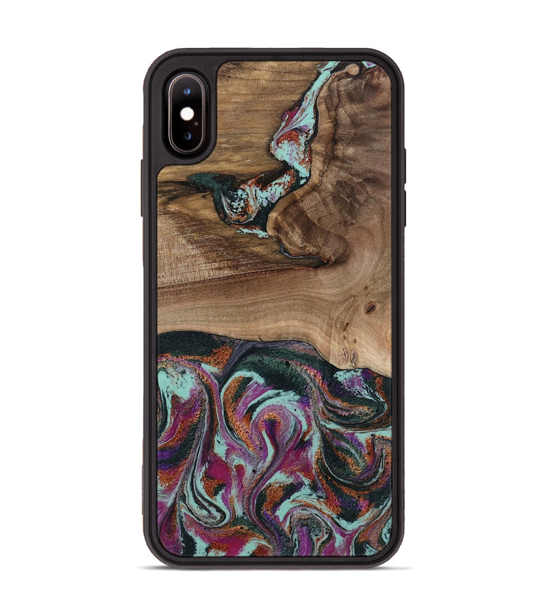 iPhone Xs Max Wood Phone Case - Giana (Green, 801994)