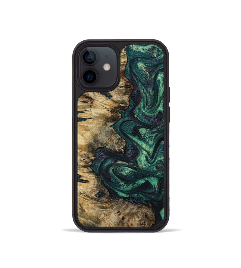 iPhone 12 mini Wood Phone Case - Archie (Green, 801995)