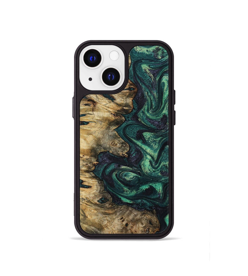 iPhone 13 mini Wood Phone Case - Archie (Green, 801995)