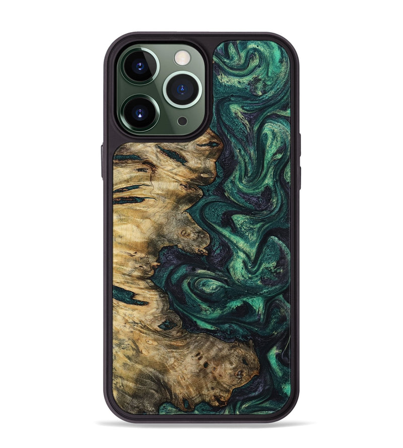 iPhone 13 Pro Max Wood Phone Case - Archie (Green, 801995)