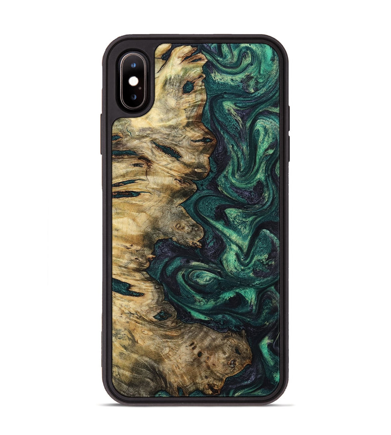 iPhone Xs Max Wood Phone Case - Archie (Green, 801995)