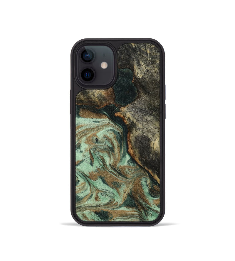 iPhone 12 mini Wood Phone Case - Polly (Green, 801996)